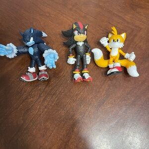 Jake Sonic the Hedgehog set of 3 shadow tails werehog  figurines